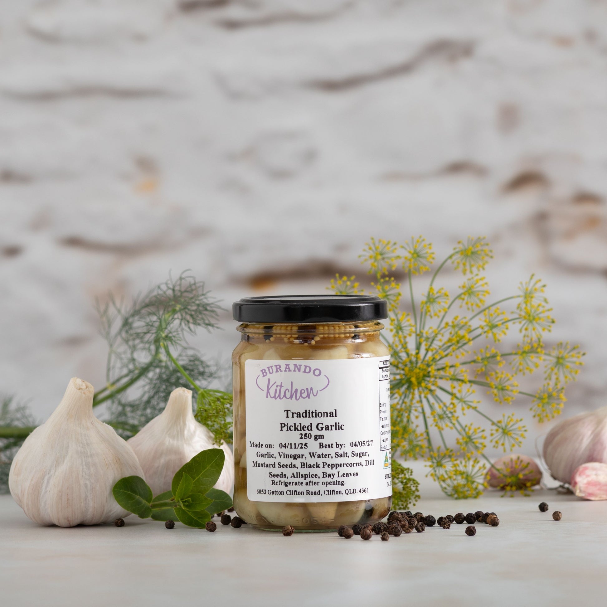 Burando Downs traditional pickled garlic