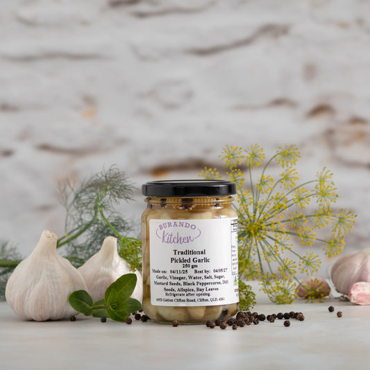 Burando Downs traditional pickled garlic